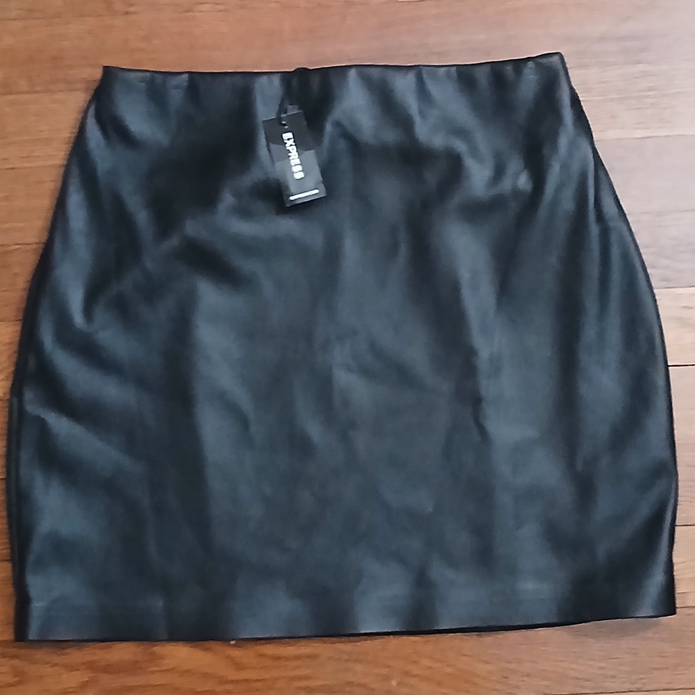 NWT Express Faux Leather Mini Skirt